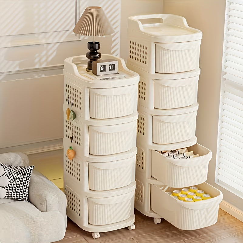 Easy-Access 2/3/4/5 Tier Stackable Storage Drawer – smooth-access cabinet organization, 2 3 4 5 Tier Large Capacity Rolling Cart with Drawers 4-Wheel Sturdy Durable, designed for American homes, daily convenience and practical gifting
