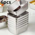 Compact 6pcs Refrigerator Storage Organizer – easy-access fridge organization, Buy 4 Get 2 Free 6pcs Stainless Steel Food Storage Containers with Lids Durable, designed for American homes, daily convenience and practical gifting