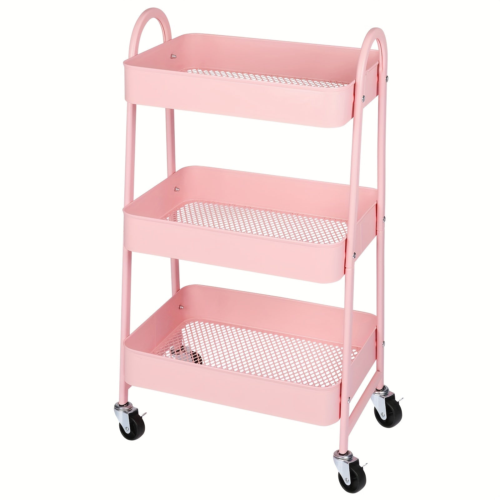 Smart 3 Tier Adjustable Home Storage Rack – durable multi-purpose storage, 3 Tier Rolling Storage Cart Metal Trolley Utility Cart With Wheels Hooks Easy Assembly, designed for American homes, daily convenience and practical gifting