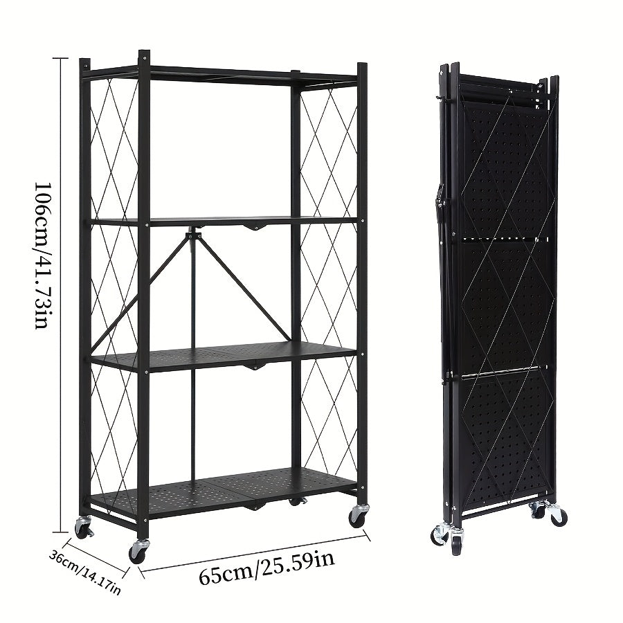 Storage Rack – 3 4 5-Tier Outdoor Storage Rack No Assembly Required Multi-Layer Storage Rack with