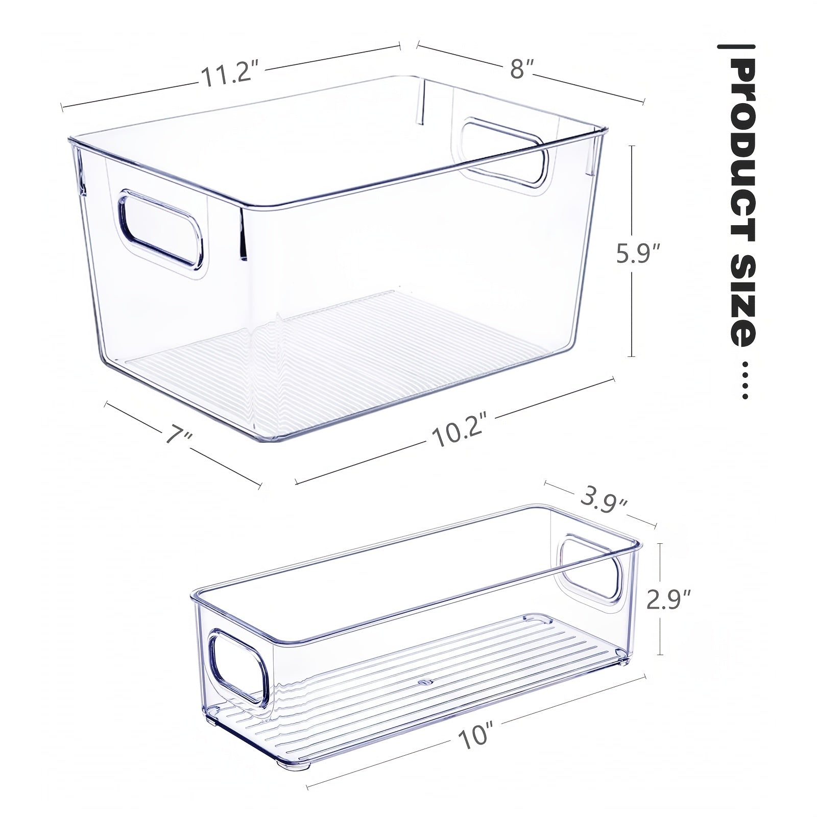 Modern Clear Stackable Storage Bins – portable space-saving storage, 8 Clear Storage Bins Set of 8 Clear Plastic Storage Bins 4 Large And, designed for American homes, daily convenience and practical gifting