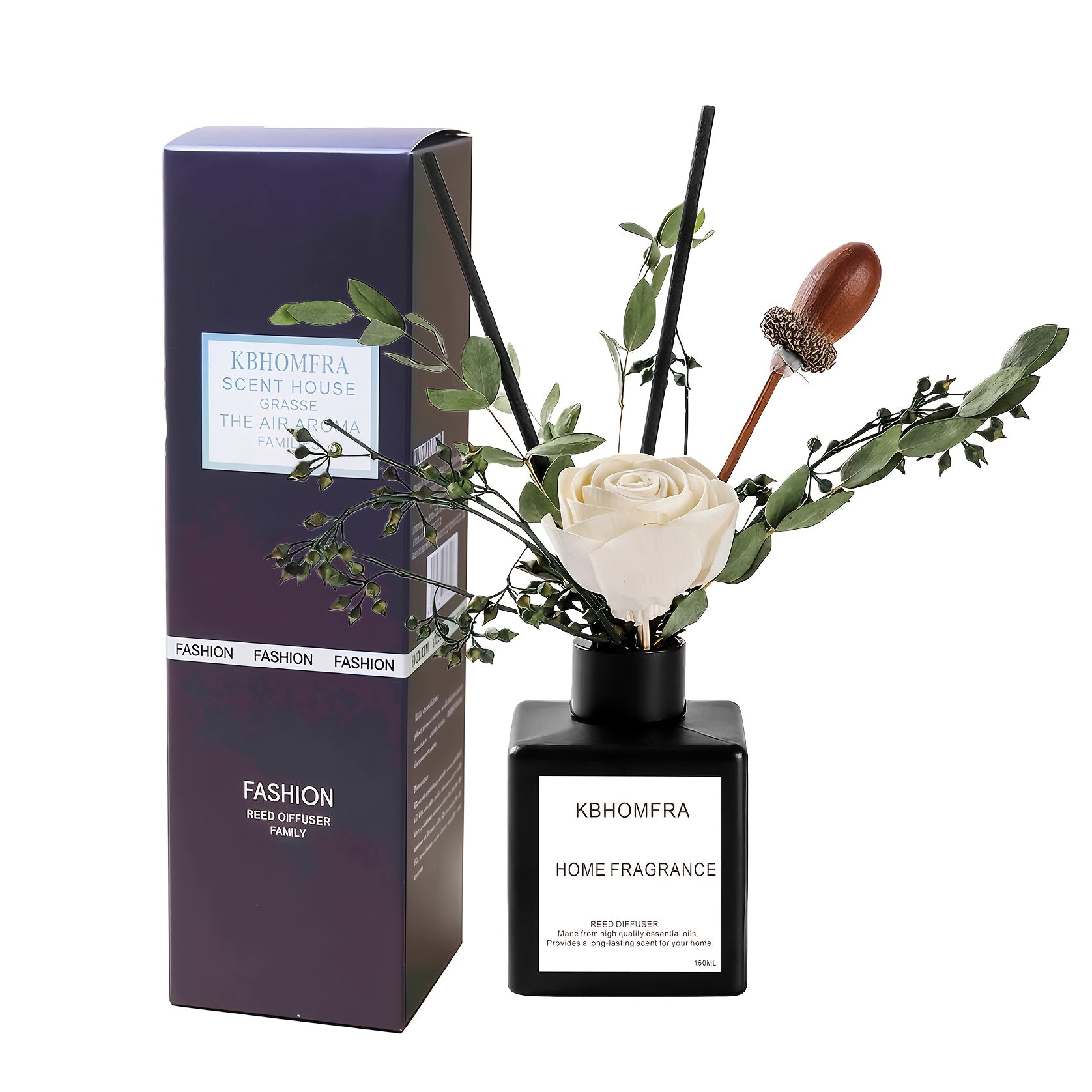 Modern 38 Oz Home Storage Organizer – space-saving everyday organization, KBHOMFRA Real Flower Reed Diffuser 3 38 Oz 100ml Jasmine Tea Home Fragrance Scent, designed for American homes, daily convenience and practical gifting