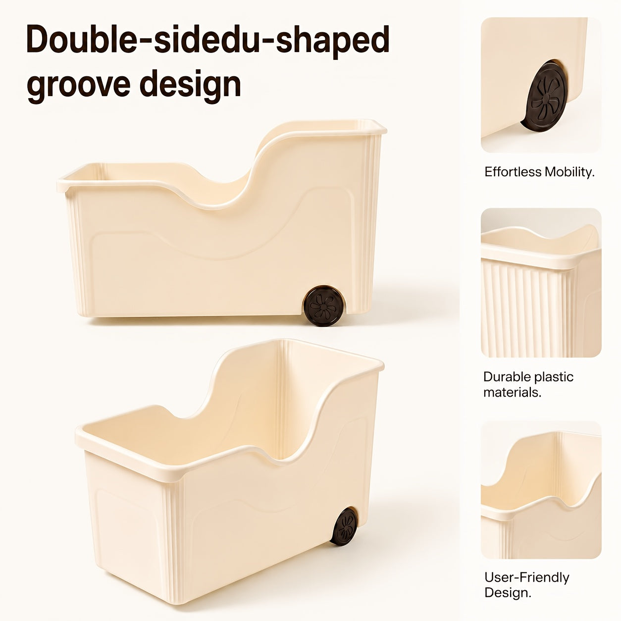 Premium 3pcs Stackable Home Storage Bins – portable space-saving storage, 3pcs Plastic Organizer Bin With Wheels Give A Random Towel As A Gift Large, designed for American homes, daily convenience and practical gifting