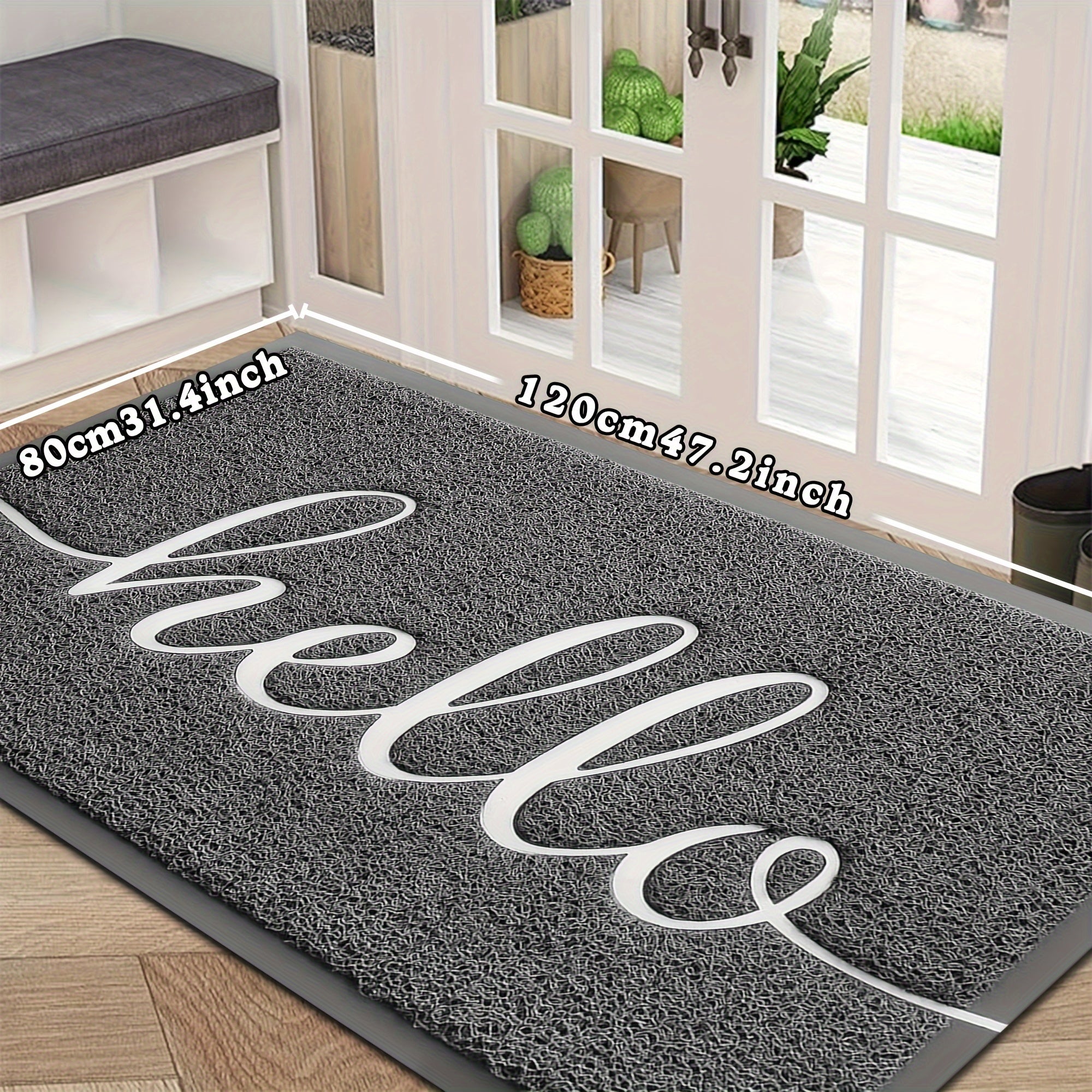 Area Rug – comfortable decorative floor coverage, 1pc Nordic Style Letter Outdoor Entrance Do