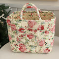 Modern Adjustable Home Storage Rack – durable multi-purpose storage, Large Floral Series Storage Basket Vintage Quilted Floral Portable Large-Capacity Home Storage Basket Suitable, designed for American homes, daily convenience and practical gifting