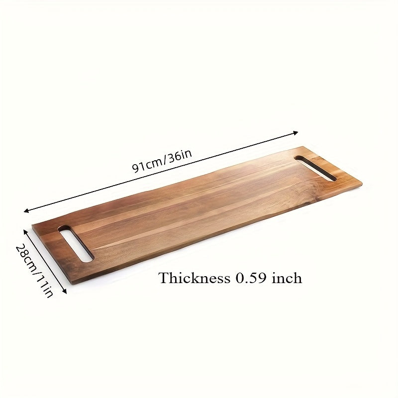 Premium Kitchen Cutting Board – durable food prep and serving, 36X12 Inch Extra Large Acacia Wood Charcuterie Board Cutting Board with Handles 3Ft Rectangular, designed for American homes, daily convenience and practical gifting