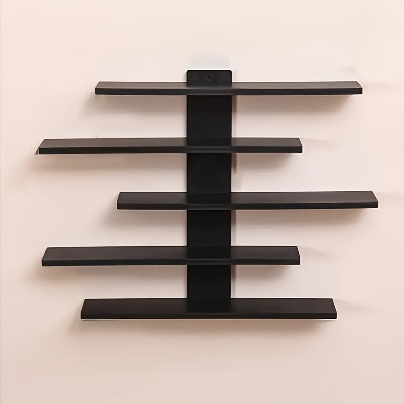 5-Tier Wall Shelves | Fiberboard Setup, Versatile Display Racks for Office And Home Decoration, Ideal for Holding Statues And Small Figurines, Shelf Decorative Pieces, Perfect Gifts for Thanksgiving And Christmas, Adjustable, Floating Shelves