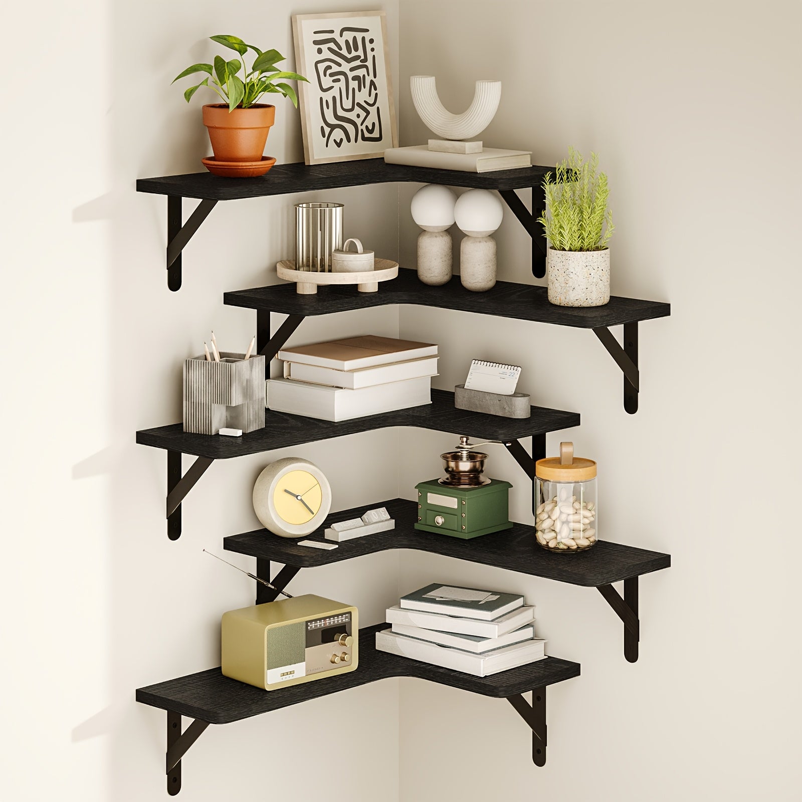 Storage Rack – Space-Saving 5/6pcs Adjustable Home Storage Rack – durable multi-purpose storage,