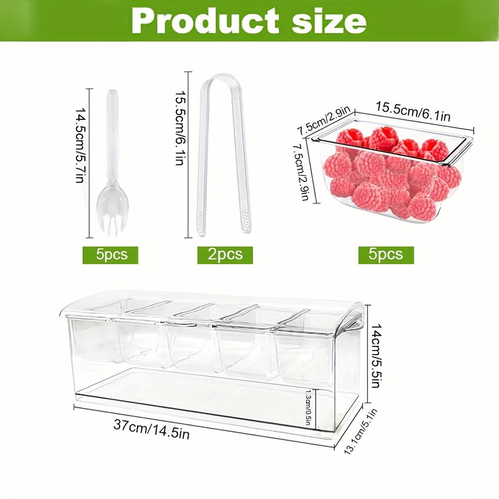 Space-Saving 1pc Glass Spice Jar Set – clear reusable pantry storage, Spice Jar Refrigerator 1pc Spice Jar Refrigerator Fruit Transparent Tray Refrigerated Seasoning Box with, designed for American homes, daily convenience and practical gifting