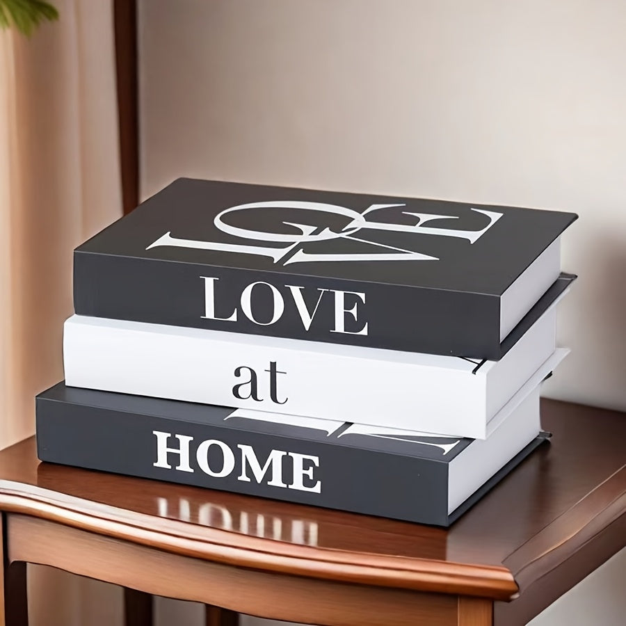 Easy-Access 3pcs Home Storage Organizer – space-saving everyday organization, 3pcs Nordic Style Book Decor Set for Coffee Table or Desk - Minimalist Fake, designed for American homes, daily convenience and practical gifting