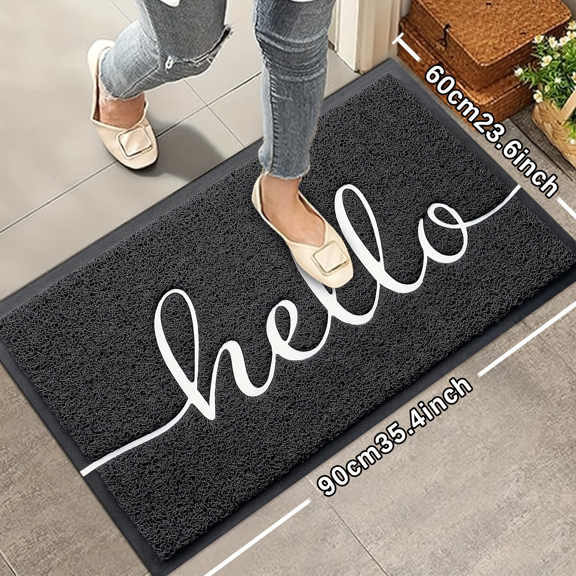 Area Rug – comfortable decorative floor coverage, 1pc Nordic Style Letter Outdoor Entrance Do