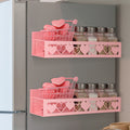2 Pack Magnetic Spice Rack for Refrigerator - Heavy-Duty Metal Heart-Shaped Magnet Shelf with Magnetic Base Suitable for Fridge, Wall-Mountable Spice Storage, Space-Saving Basket Shelf for Spices, Condiments, Seasonings