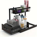 Kitchen Essential – Under Sink Organizer, Pull Out Cabinet Organizer 2 Tier Slide Out Sink Shelf Cabinet Storage Shelves, Under Sink Storage For Kitchen Bathroom Cabinet for Modern US Homes,