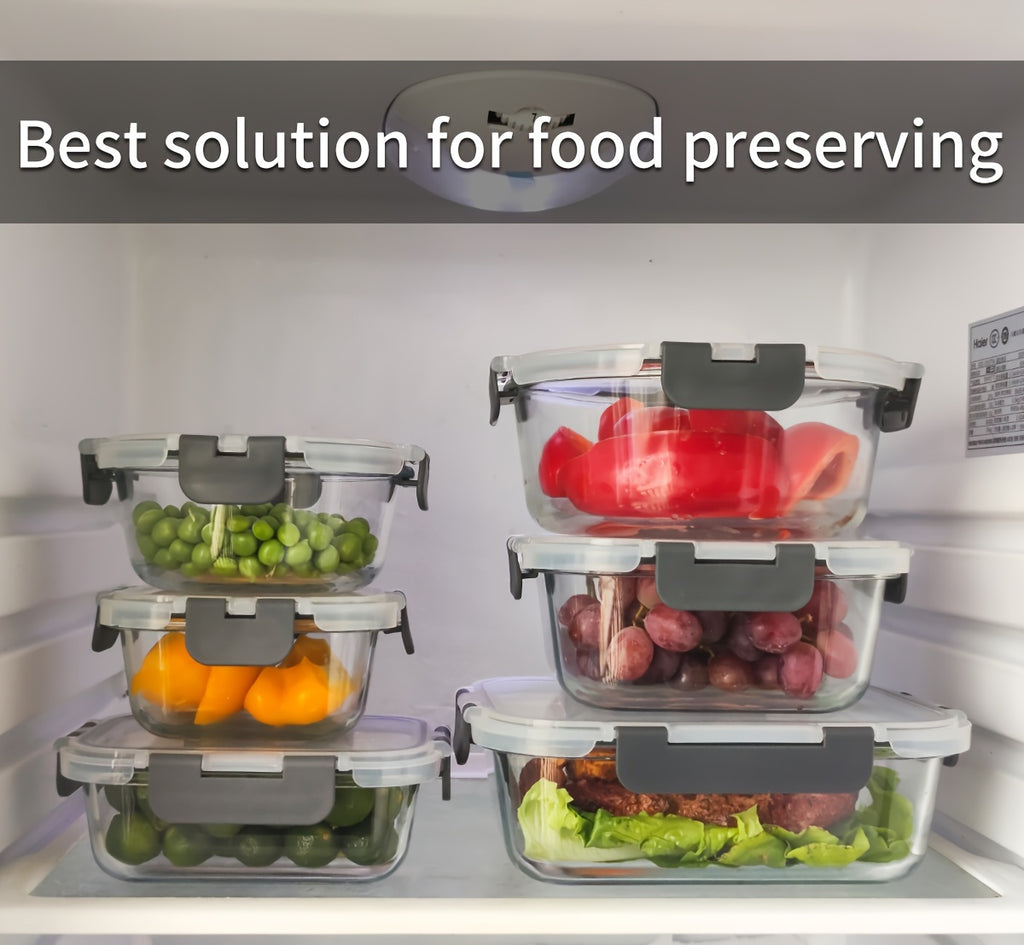 Space-Saving 12 Pack Glass Meal Prep Container Set – leak-resistant reusable meal prep, 12 Pack Glass Food Storage Containers Glass Meal Prep Containers With Airtight Lids Dishwasher, designed for American homes, daily convenience and practical gifti