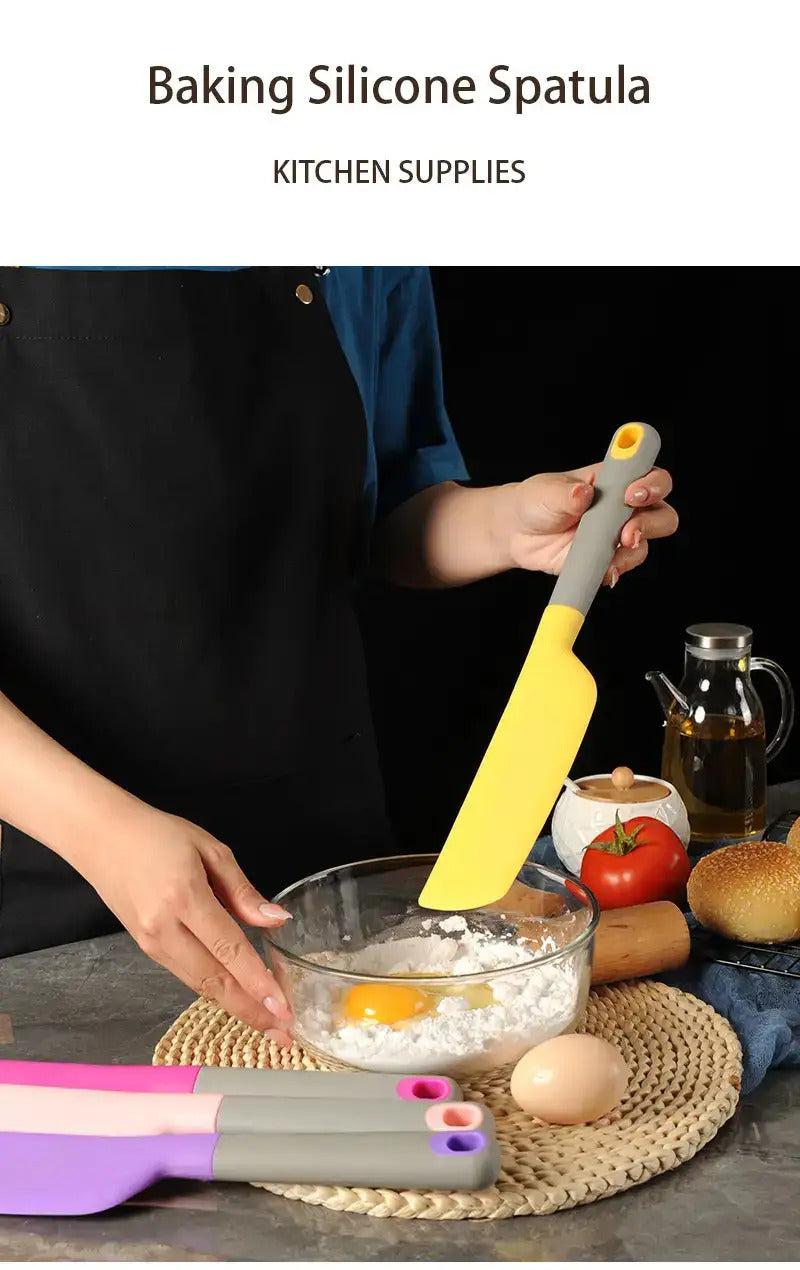 Kitchen Essential – 2pcs Large Silicone Spatula- Non Stick, Heat-resistant Kitchen Scraper, Kitchen Supplies, Kitchen Accessories, Christmas Gift, Suitable for Cooking and Baking, Easy to Mi