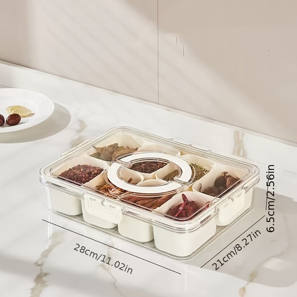Modern Airtight Food Storage Containers – leak-resistant reusable meal prep, 8-Compartment Snack Box With Lid Locking Clips - Clear Plastic Food Storage Container With, designed for American homes, daily convenience and practical gifting