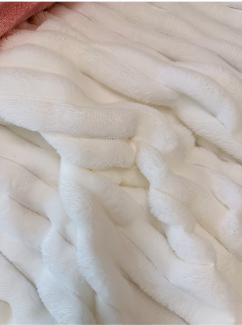 Space-Saving Cozy Home Textile Accent – comfortable everyday home styling, Ultra-Soft Thick Fleece Blanket Multi-Color 3D Faux Rabbit Fur Double-Sided Ideal for All Seasons, designed for American homes, daily convenience and practical gifting