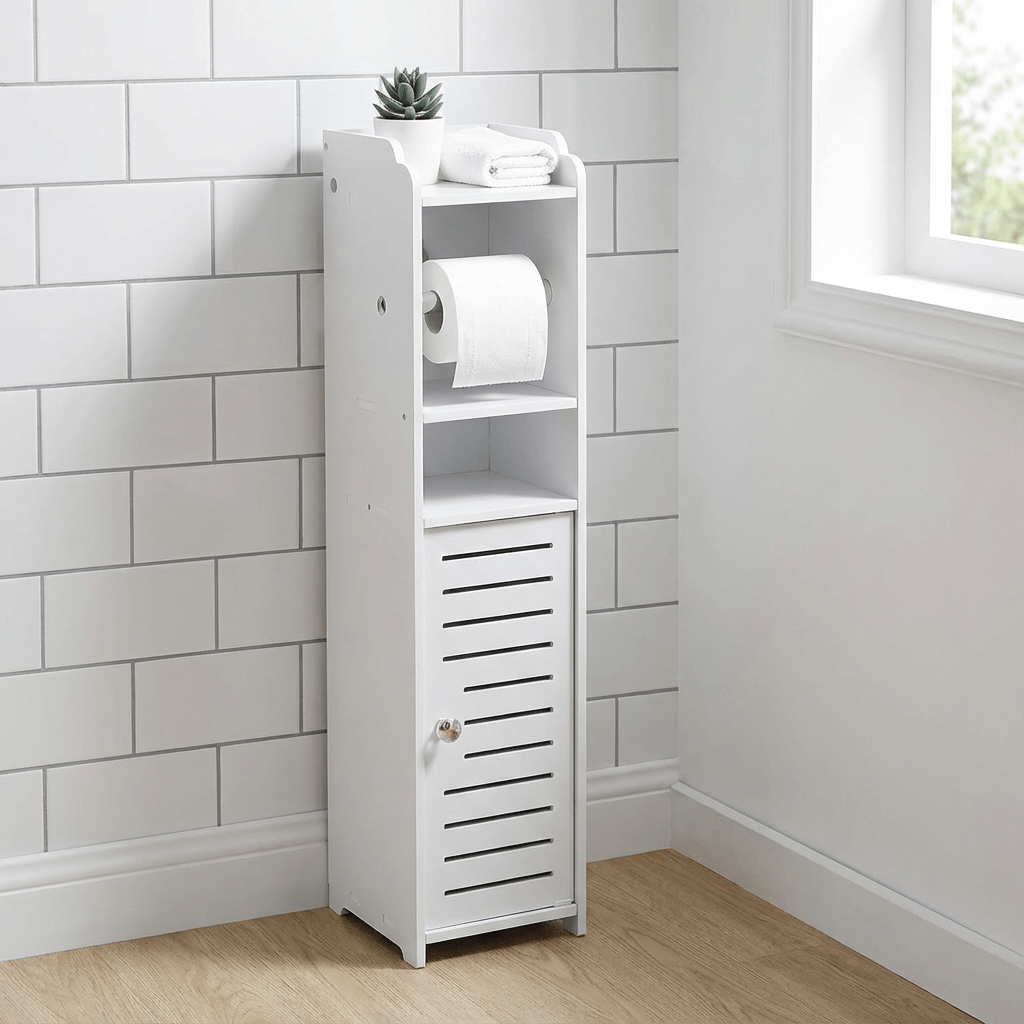 Compact Home Storage Organizer – space-saving everyday organization, Compact Storage Unit for Bathrooms Designed with a Slim Profile And Made from Durable, designed for American homes, daily convenience and practical gifting