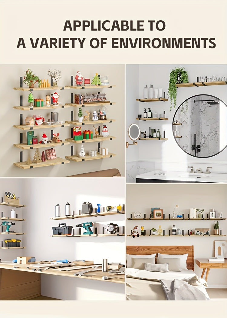 Space-Saving 10pcs Home Storage Organizer – space-saving everyday organization, TOMNK 10pcs Floating Shelves for Wall 15 8 5 9in Wall Shelves for Bedroom, designed for American homes, daily convenience and practical gifting