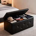 Smart Home Storage Organizer – space-saving everyday organization, Multi-Functional Ottoman with Storage Bench Folding Foot Rest Stool Space-Saving Load 660 lbs Upholstered, designed for American homes, daily convenience and practical gifting