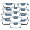 Easy-Access 12pcs Glass Meal Prep Container Set – leak-resistant reusable meal prep, 12pcs Glass Food Storage Containers with Lids Meal Prep Pantry Kitchen Storage Containers for, designed for American homes, daily convenience and practical gifting
