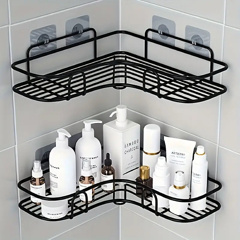 Premium Home Storage Organizer – space-saving everyday organization, Anti-rust Corner Shower Stand- Multi-Compartment Wall-Mounted Bathroom Organizer for Shampoo Toner And Cosmetics Space-Saving, designed for American homes, daily convenience and pra