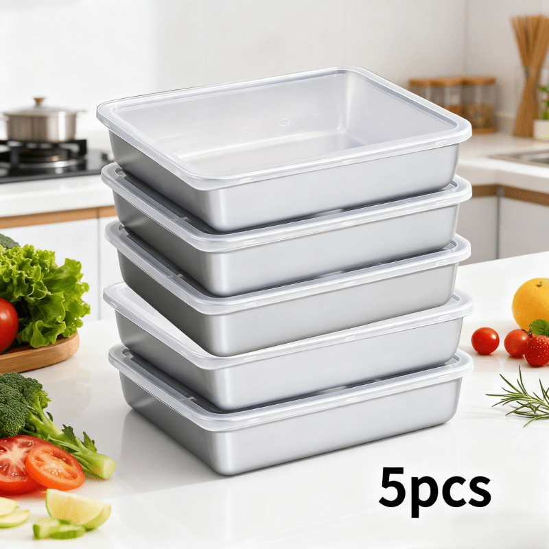 Modern 5pcs Kitchen Baking Dish Set – oven-ready cooking and serving, Buy 3 Get 2 Free Total 5pcs Stainless Steel Food Storage Containers - Durable, designed for American homes, daily convenience and practical gifting