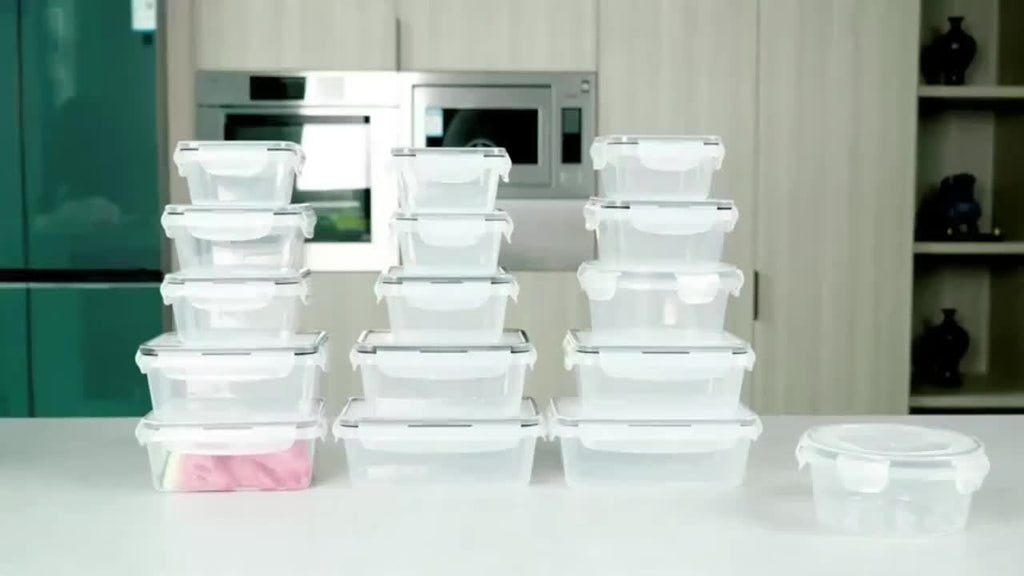 Compact 40pcs Airtight Food Storage Containers – leak-resistant reusable meal prep, 40pcs 20pcs Containers 20pcs Lids 10pcs 5pcs Containers 5pcs Lids Food Storage Container with, designed for American homes, daily convenience and practical gifting