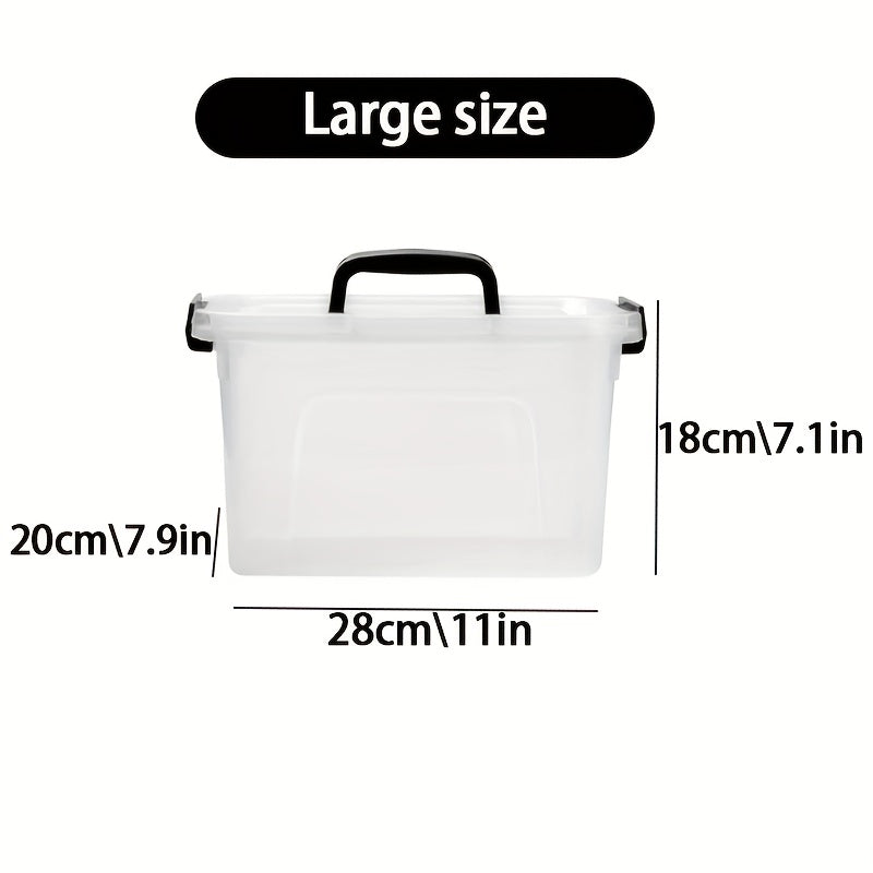 Plastic Storage Bins with Lids and Handle, Clear Plastic Latching Box for Storage, Stackable Storage Containers for Organizing, Multi-Purpose