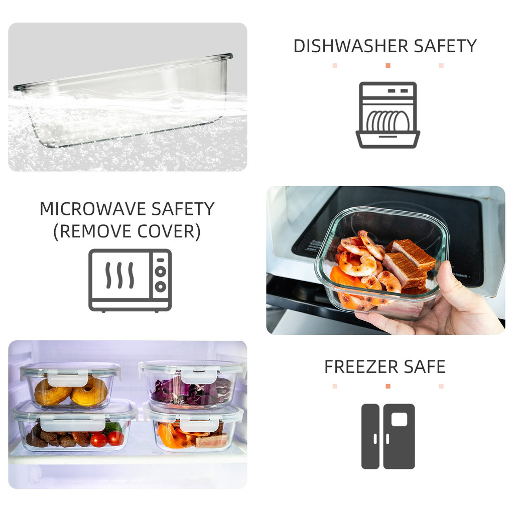 Easy-Access 12pcs Glass Meal Prep Container Set – leak-resistant reusable meal prep, 12pcs Glass Food Storage Containers with Lids Meal Prep Pantry Kitchen Storage Containers for, designed for American homes, daily convenience and practical gifting