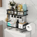 Versatile Adjustable Home Storage Rack – durable multi-purpose storage, Bathroom Over The Toilet Storage Shelf 2-Tier Bathroom Storage Organizer Metal Basket Cabinet With, designed for American homes, daily convenience and practical gifting