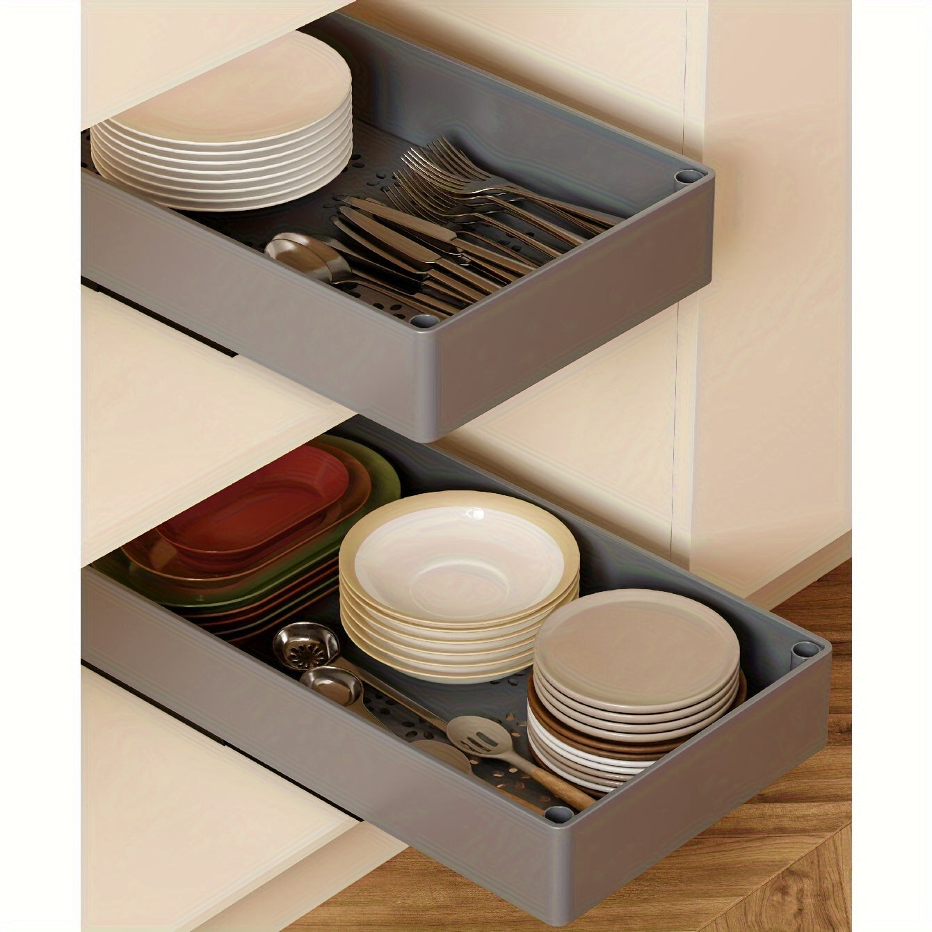 Storage Rack – Easy-Access 2Pcs Adjustable Kitchen Storage Rack – multi-purpose organization, dur