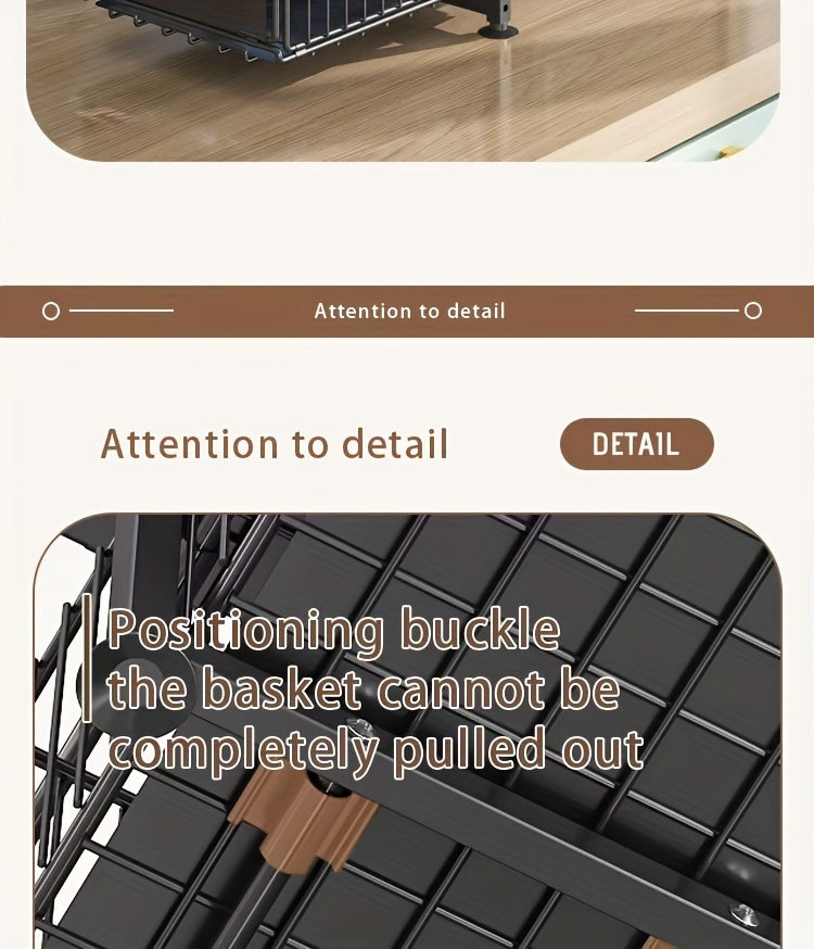 Premium Adjustable Home Storage Rack – durable multi-purpose storage, 2-Tier Pull-Out Organizers Space-Saving 2-Tier Under Sink Organizer with Adjustable Height Sturdy Carbon Steel, designed for American homes, daily convenience and practical gifting