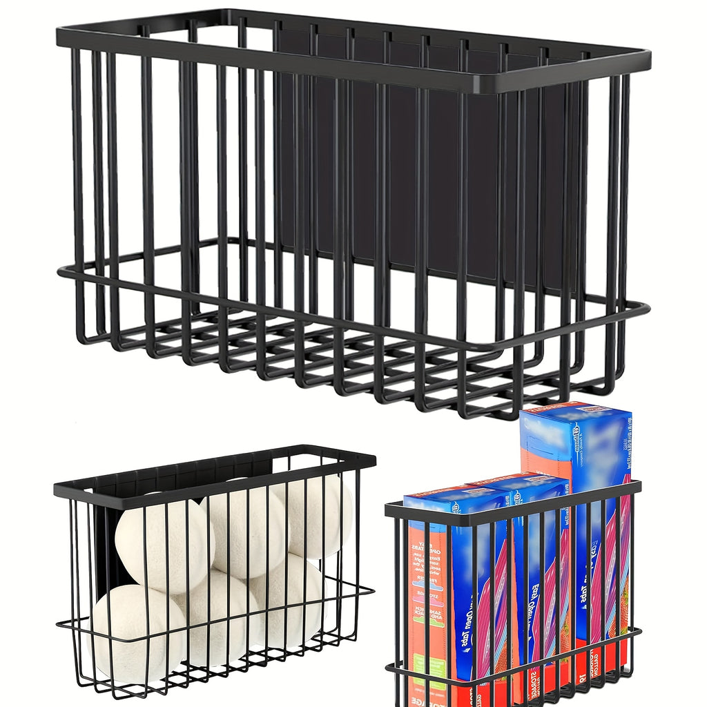 Magnetic Shelf for Fridge, Dryer Ball Storage Bins, Magnetic Basket Shelf for Refrigerator Pantry Kitchen Counter Laundry Organizer, Or Any Metal Surface, Can Hold Spices, Cans, Bottles, And Storage Baskets, Shelf Baskets