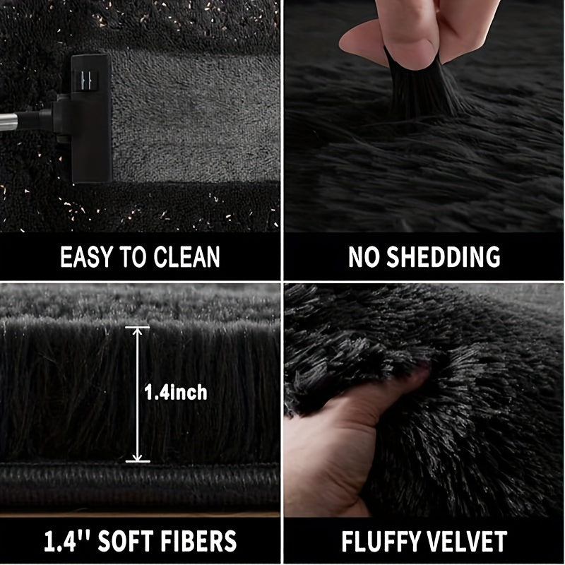 Area Rug – Large Modern Minimalist - Thick Memory Foam Padding, Soft Non-Slip Machine-Washabl