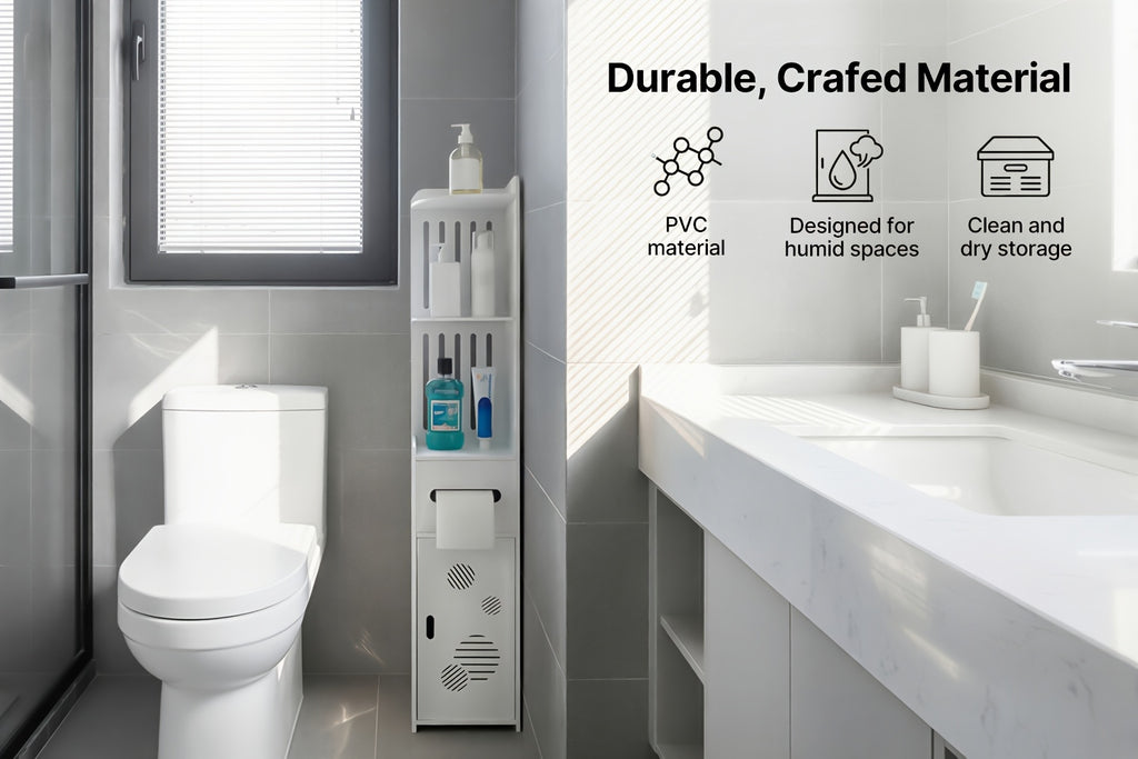 Smart 1pc Stackable Home Storage Bins – portable space-saving storage, 1pc Large Capacity Bathroom Organizer Toilet Paper Holder Waterproof And Dustproof Commercial Bathroom Organizer, designed for American homes, daily convenience and practical gift