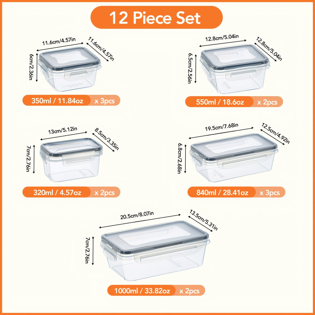 Modern 48/24Pcs Airtight Food Storage Containers – leak-resistant reusable meal prep, Food Storage Container Set 48 24Pcs Food Storage Container Set Fresh-Keeping Boxes Easy-To-Secure Lids, designed for American homes, daily convenience and practical