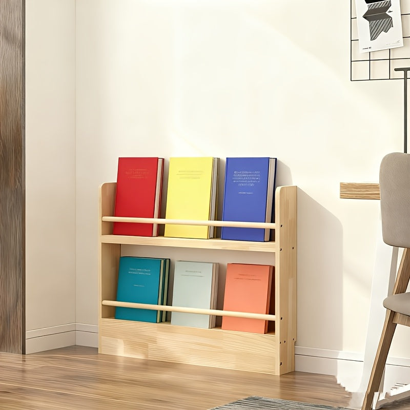 Home Storage Organizer – 2/3/4/5/6-Tier Solid Wood Bookshelf, 0 Formaldehyde, Over-the-Door Bookshelf, Ultra-Thin Narrow Design, Wall-Mounted Storage Shelf for Living Room, Study, Bedroom, S