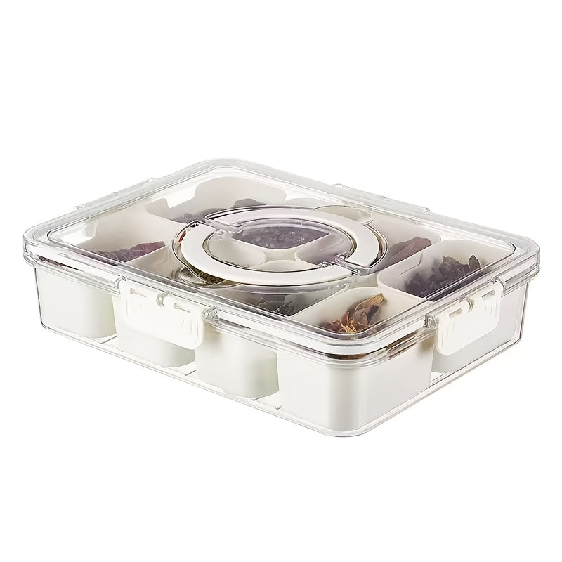 Modern Airtight Food Storage Containers – leak-resistant reusable meal prep, 8-Compartment Snack Box With Lid Locking Clips - Clear Plastic Food Storage Container With, designed for American homes, daily convenience and practical gifting