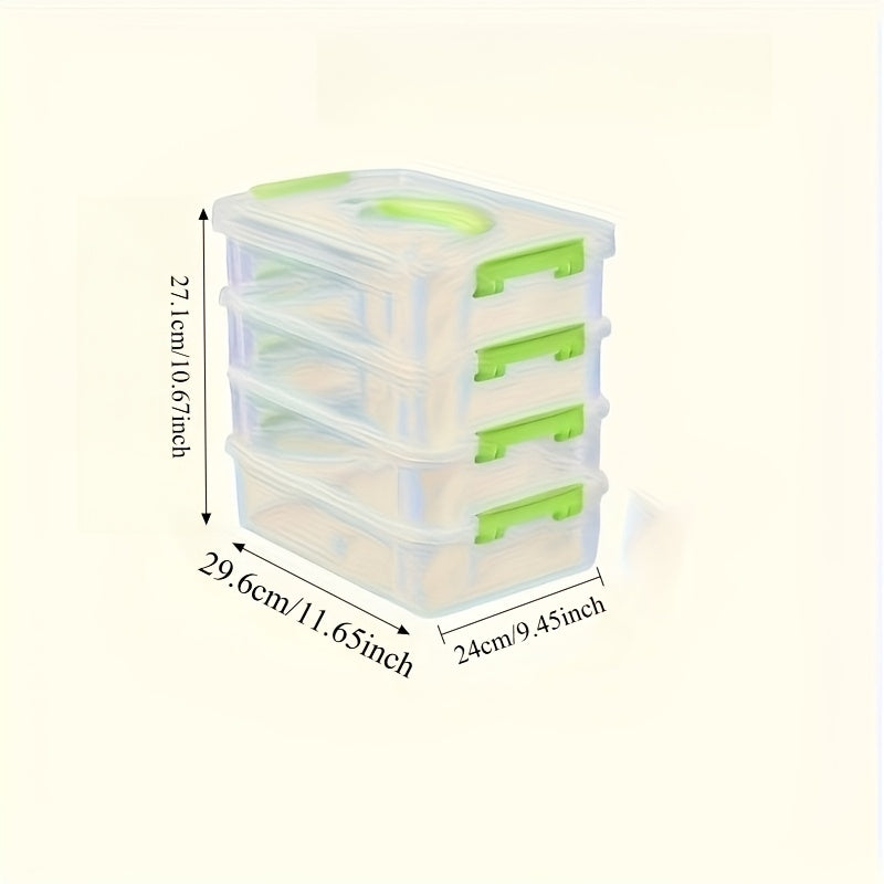 Easy-Access Stackable Storage Drawer – smooth-access cabinet organization, Stackable Large-capacity Transparent Plastic Storage Box With Lid And Handle Compartmentalized Drawer Design Ideal, designed for American homes, daily convenience and practica