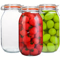 Heavy-Duty 3pcs Mason Jar Set – clear reusable pantry storage, 3pcs Half-Gallon Glass Mason Jars with Airtight Lids 64-Ounce Wide Mouth for Pickling Canning, designed for American homes, daily convenience and practical gifting