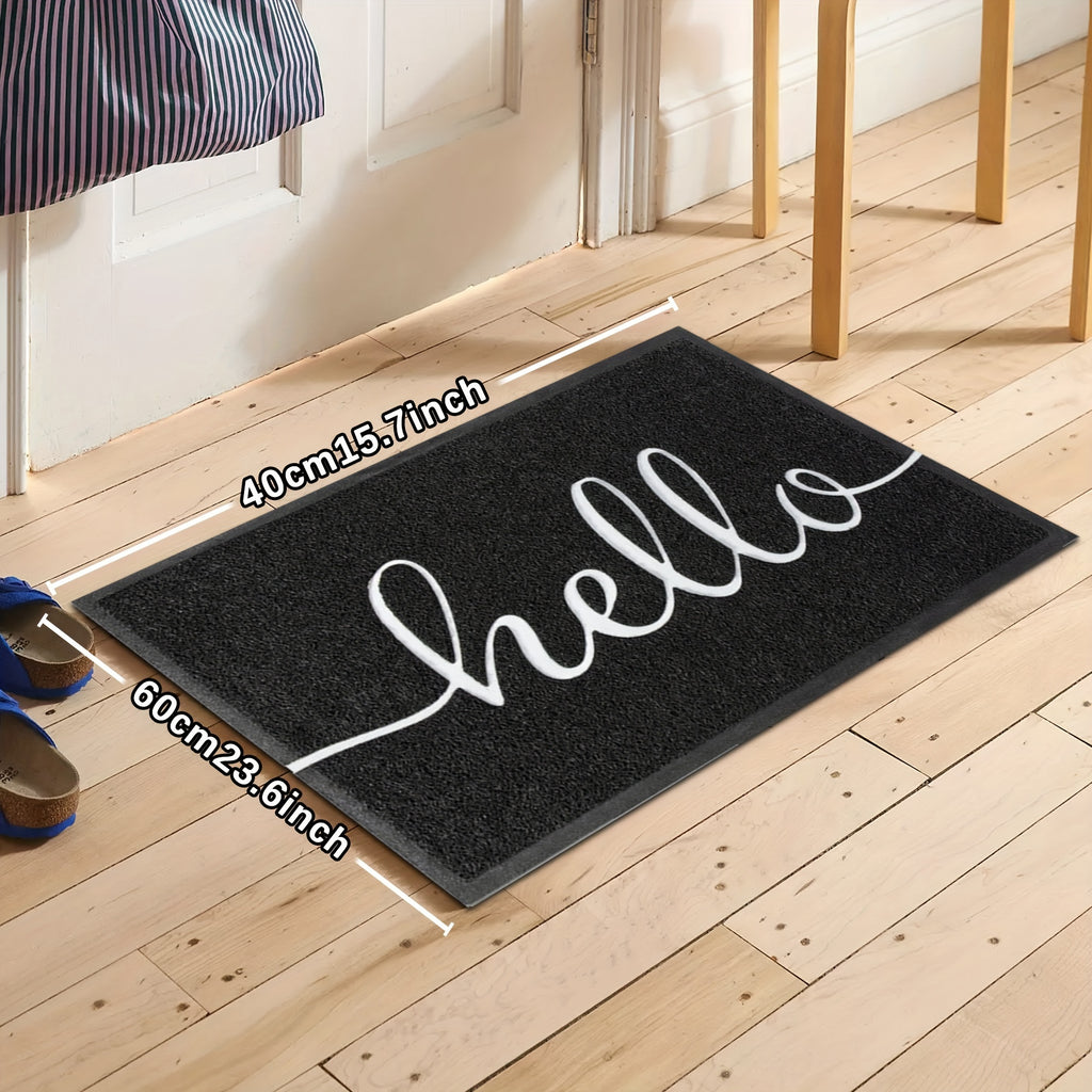Smart 1pc Home Accent Rug – comfortable decorative floor coverage, 1pc Nordic Style Letter Outdoor Entrance Door PVC Wire Ring Mat Anti-slip Floor Mat, designed for American homes, daily convenience and practical gifting