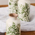 Versatile Ceramic Flower Vase – tabletop floral display and modern home decor, Hand Painted Green Floral Ceramic Vase Multiple Sizes Available Sold Separately Nordic, designed for American homes and practical gifting