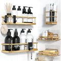 Bathroom Organizer – No Drill Adhesive Shower Caddy with Removable Hooks - Wall-Mounted Rustproof Stainless Shelves Suitable for Bathroom, Shower System, Embedded Shelf for Tiles, Painted fo