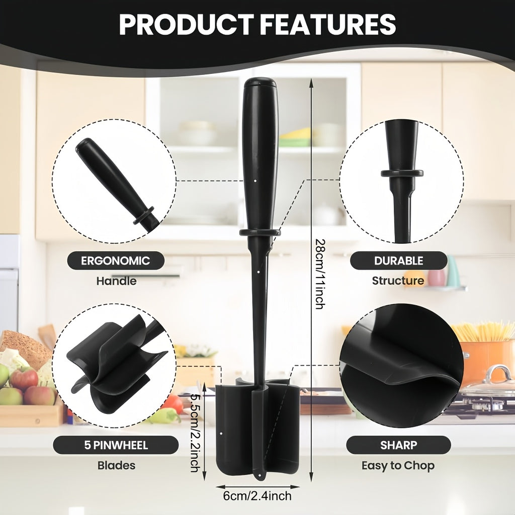 Kitchen Essential – LMMAKE 2pcs Multipurpose Kitchen Chopper Tools: Professional-Grade Heat Resistant Meat Grinder And Vegetable Masher. Perfect for Hamburger Patty Formation, Potato Mashing