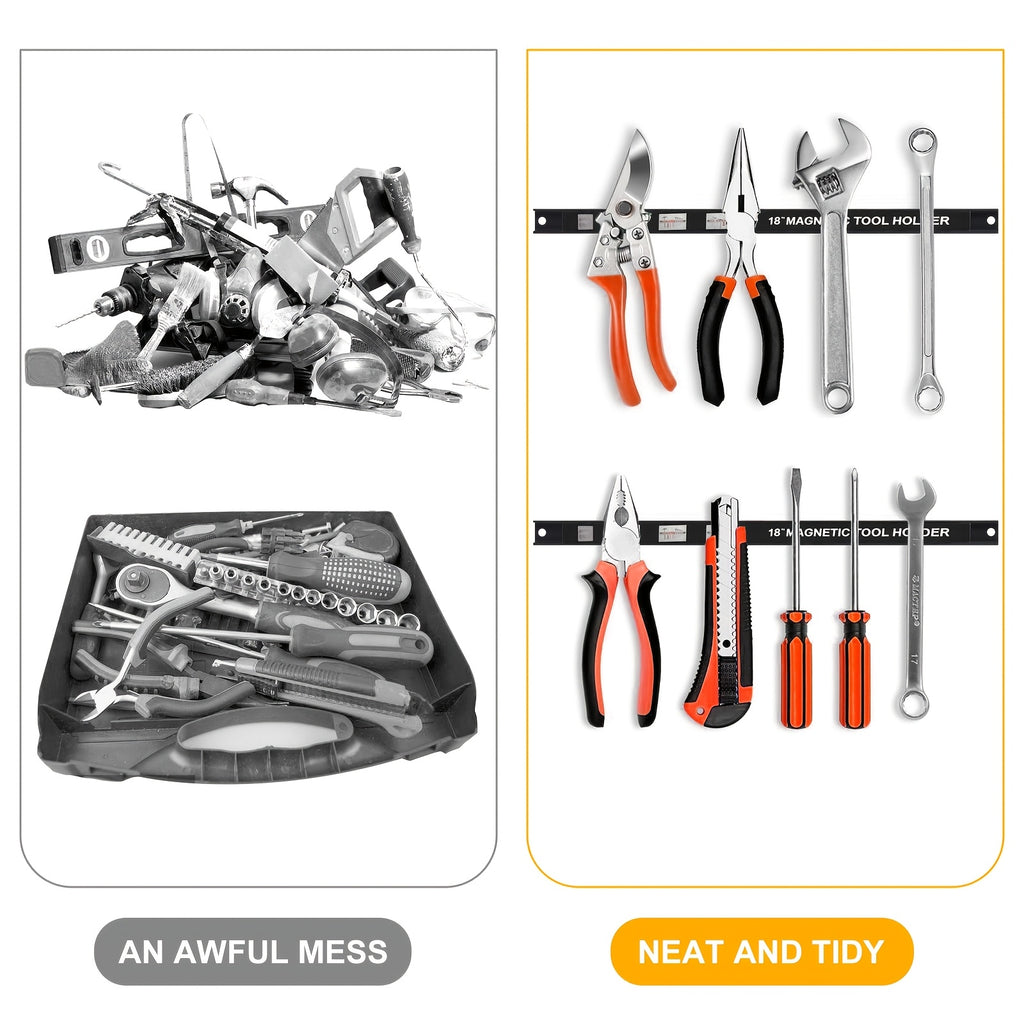 Smart 8pcs Adjustable Home Storage Rack – durable multi-purpose storage, 18-Inch Magnetic Tool Bar 8pcs Set Heavy-Duty Metal Tool Magnetic Strip Suitable for Garage, designed for American homes, daily convenience and practical gifting