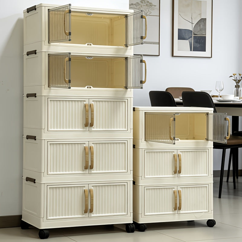 Heavy-Duty Home Storage Organizer – space-saving everyday organization, Multi-Functional Foldable Storage Cabinet with 5-Tier 3-Tier Large Capacity Space-Saving Suitable for Entrance Corridor, designed for American homes, daily convenience and practi