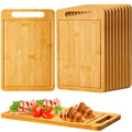 Easy-Access 10pcs Bamboo Cutting Board Set – durable food prep and serving, 10pcs Bamboo Wood Cutting Board with Handle 12 X 7 8 Inch Bamboo Wooden, designed for American homes, daily convenience and practical gifting