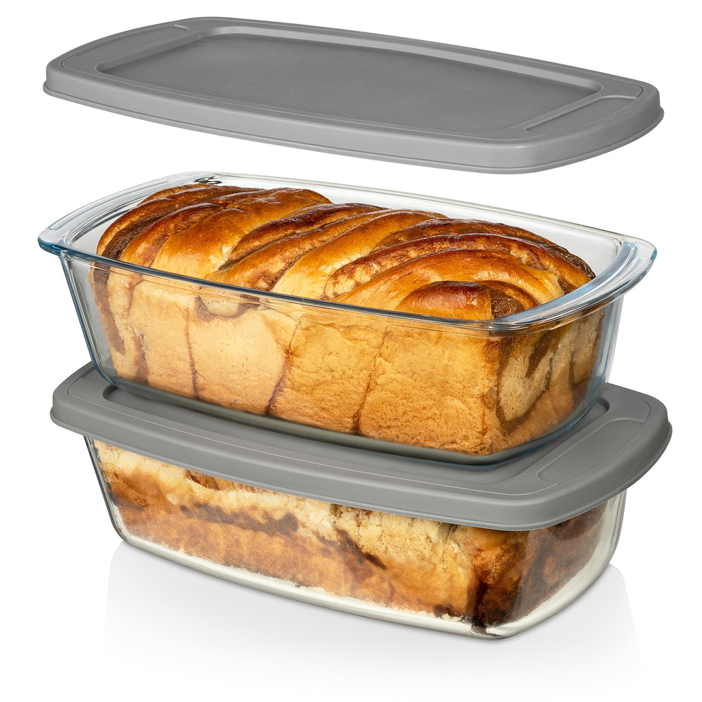 Premium 87oz Kitchen Baking Dish Set – oven-ready cooking and serving, Single Double Pack Bread Baking Pan Large Capacity Glass Baking Dish with Lid 60, designed for American homes, daily convenience and practical gifting