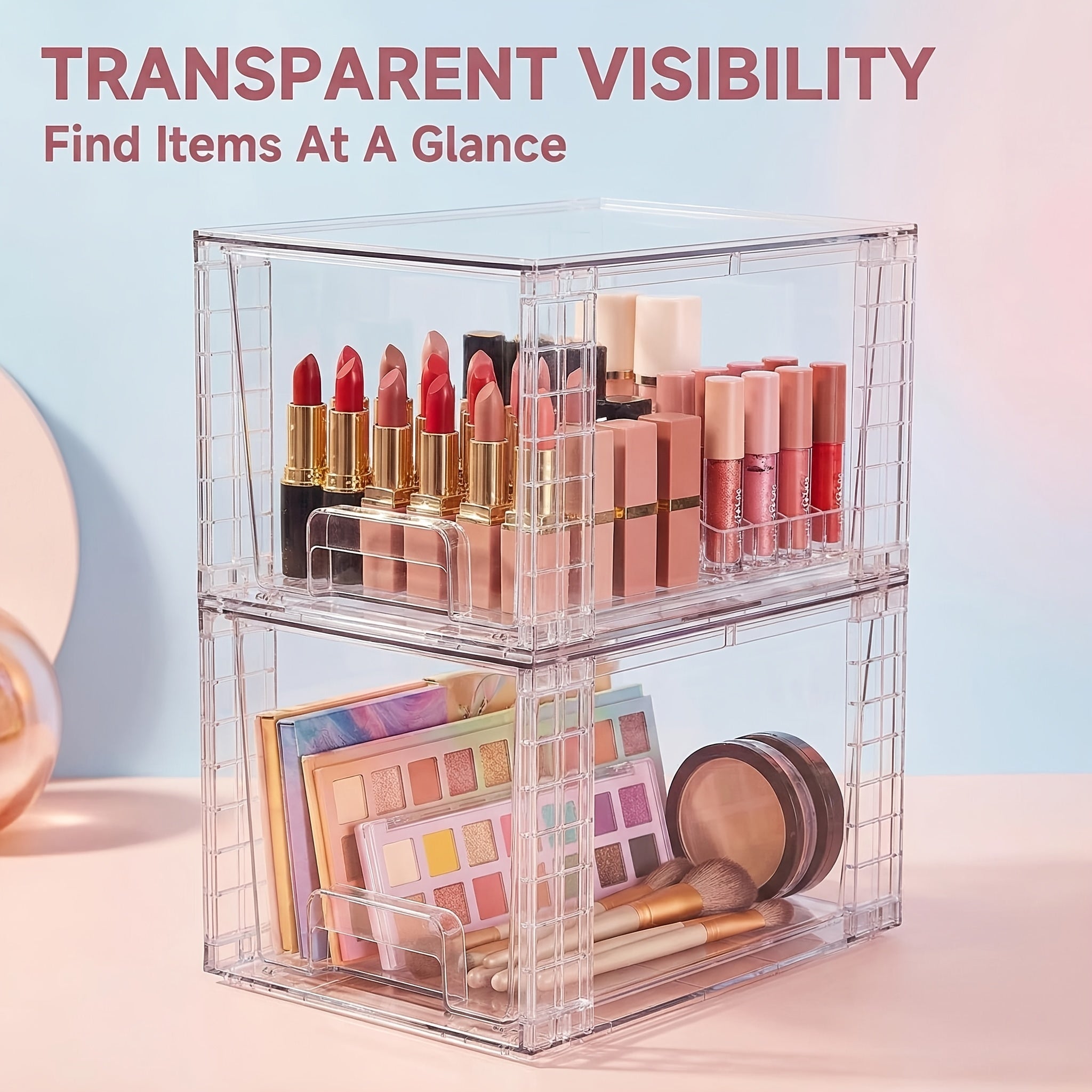 Heavy-Duty Pull-Out Cabinet Organizer – smooth-access cabinet organization, 2 4 6 8 Packs Drawer Style Storage Cabinet Stackable Storage Drawers Easily Assemble, designed for American homes, daily convenience and practical gifting